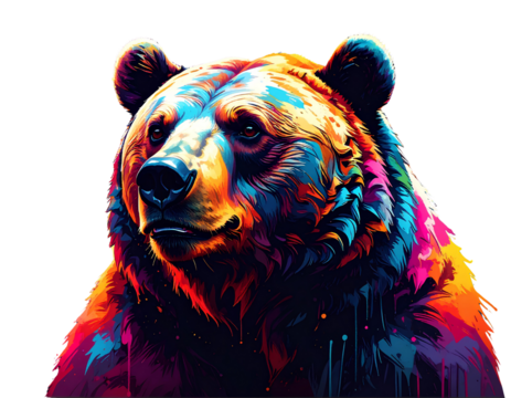 tiger head isolated on white