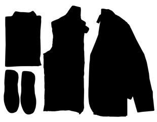 silhouette of winger clothes