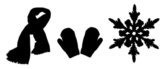 winter clothes silhouette autumn wear