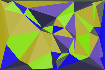 Dynamic polygonal abstract background featuring angular shapes and vibrant color blocks, creating a modern geometric art composition