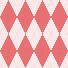 Minimal Pink Argyle Pattern with Fabric Texture