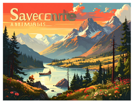 autumn landscape with mountains