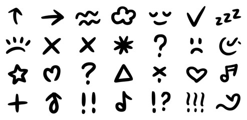 hand drawn doodle set