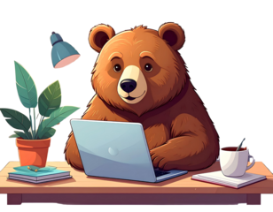 teddy bear with a book