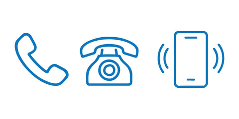 Phone icon in flat style. Vector illustration on isolated background.