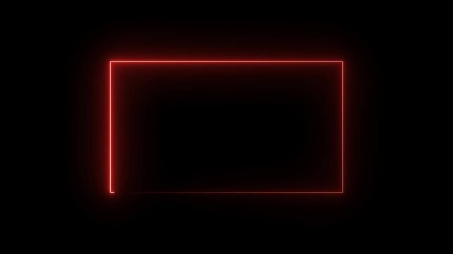 Glowing Neon rectangle Icon Animation .Animated Neon squere box Logo.Futuristic light Geometric Shape with Smooth Glow Effect and Modern Tech Vibes
