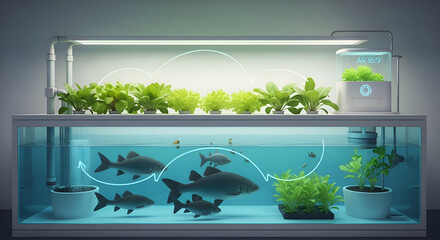 Innovative Aquaponics System with Fish and Plants