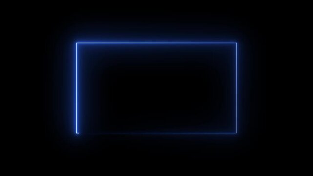 Glowing Neon rectangle Icon Animation .Animated Neon squere box Logo.Futuristic light Geometric Shape with Smooth Glow Effect and Modern Tech Vibes

