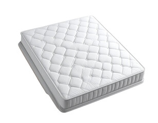 Orthopedic Mattress PNG – Soft Quilted Bedding Product Photo, Transparent Background.