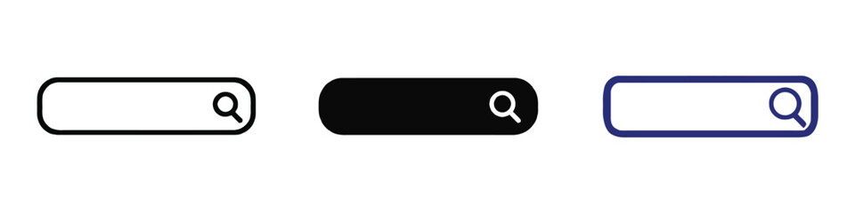 Fototapeta premium Minimalist Search Bar Set for Web Design and User Interfaces