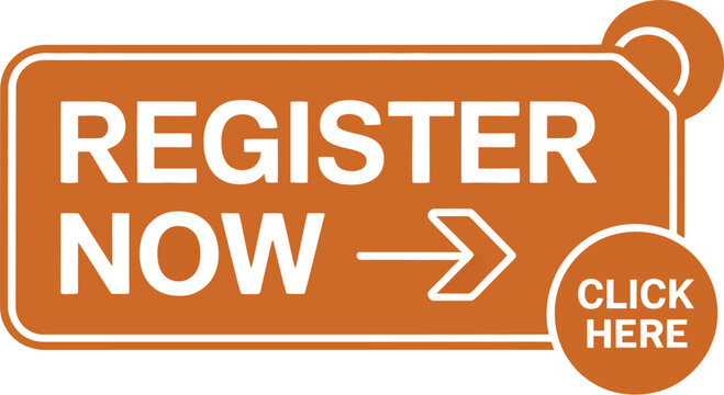 A graphic showing the words "REGISTER NOW" with an arrow and a "CLICK HERE" button.