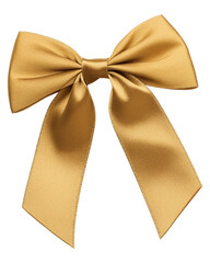 Realistic Gold Satin Ribbon Bow