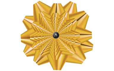 Shiny Gift Topper Pull Bow Vector Illustration.