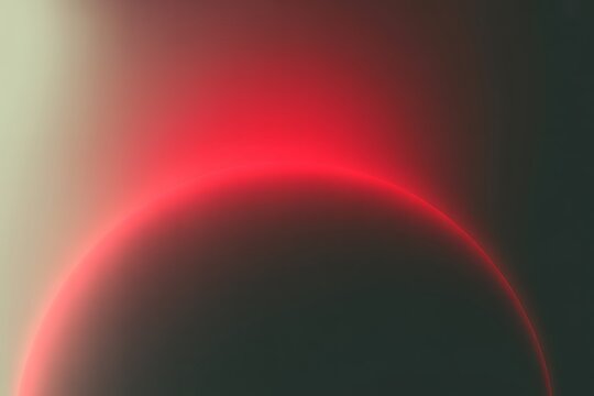 Abstract glowing red arc light on a dark background, representing energy or a celestial event