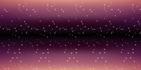 Starry sky background. Night sky with glowing stars. a space wallpaper design. minimalistic sunrise or sunset. gradient with stars. vector illustration.