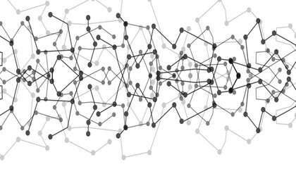 Minimalist tech wireframe background featuring connected dots and lines, creating a clean, modern aesthetic