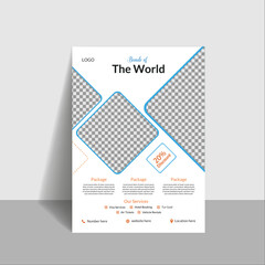 Modern creative traveling flyer design 
