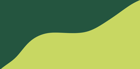 Obraz premium Soft Curved Diagonal Green Abstract Vector Illustration Background. Gentle, S-shaped curve dividing the two green colors diagonally and seamlessly.