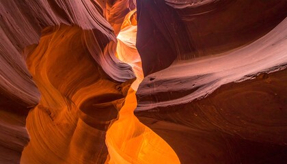 Antelope Canyons Sculpted Sandstone - A Symphony of Light and Shadow.