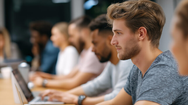 Programmers collaborating in a conference room, tech innovation in team synergy, coding culture in group projects, software solutions in software design, tech meetings , World Codi
