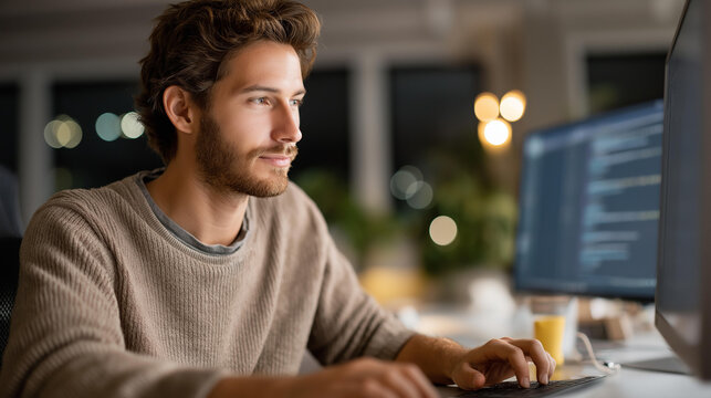 IT specialist coding on a computer system, tech innovation in network tech, coding culture in IT expertise, software solutions in online development, tech systems , World Coding Da