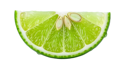 Half Lime Slice Seeds Green Citrus Fruit Refreshment Source Cocktail Garnish Element Nutrition Ingredient Transparent Background Backdrop