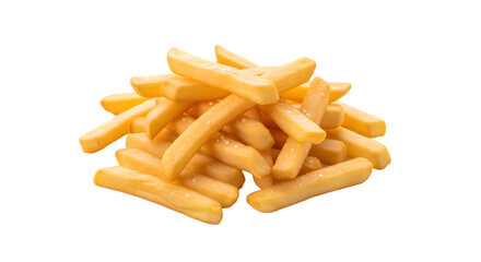 French Fries Golden Yellow Fried Potatoes Crispy Snack Food Transparent Background Backdrop Appetizer Meal Fastfood Lunch Restaurant