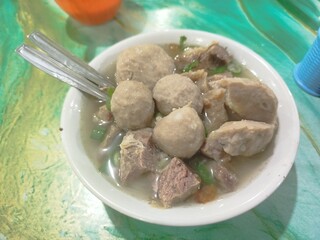 Bakso Tetelan Indonesian Meat ball with slices beef