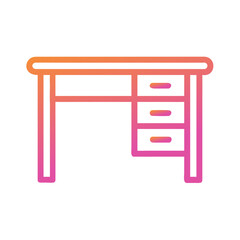 Desk icon for web and graphic design