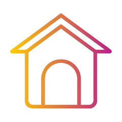 Dog house icon for web and graphic design