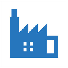 Industrial park silhouette vector with factory and warehouse buildings