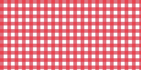 Geometric red plaid print in pastel tones, vector background