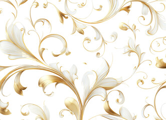 Decorative Golden Ornaments with Elegant Swirl Patterns