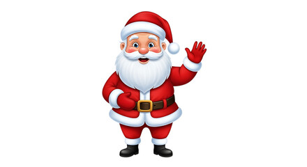 Santa Claus with gift bag isolated on white background Christmas illustration