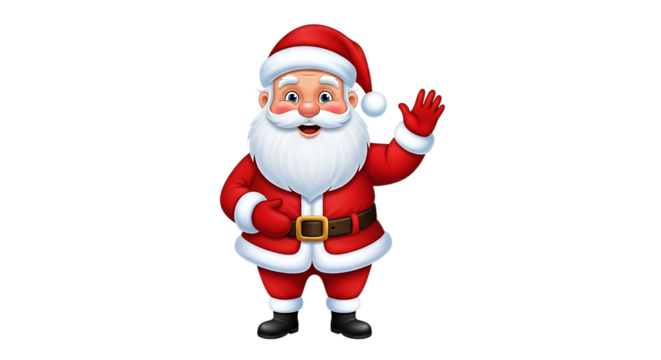 Santa Claus with gift bag isolated on white background Christmas illustration