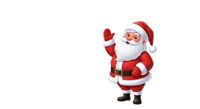 Santa Claus isolated on white background Christmas cartoon vector illustration
