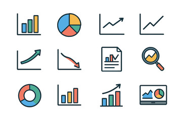 Chart and Graph Icon Set