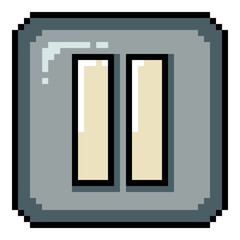 Vector Pixel Art Icon Pause Button