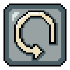 Vector Pixel Art Icon Repeat Button