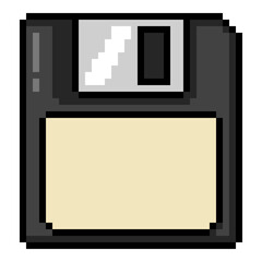 Vector Pixel Art Icon Floppy Disk