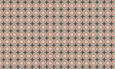 Seamless pattern design with cross and star shapes for textile and background usage and graphic designs