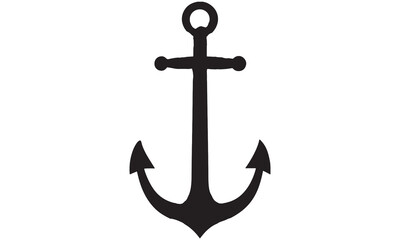 Anchor Vector Silhouettes – Nautical Icons, Helm and Rope Clipart .