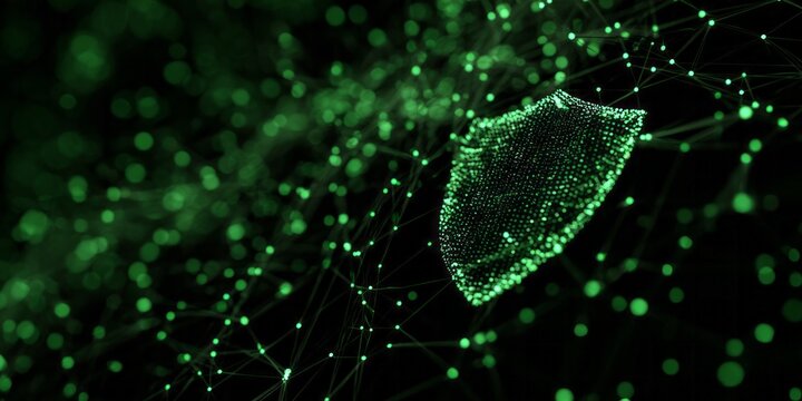 Illuminated digital shield protects a complex network of interconnected nodes in darkness