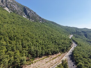 Aerial View of a Peaceful Coastal Town