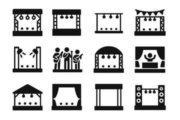 Stage and Performance Setup Icons Collection