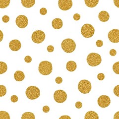 Sparkling Golden Dots: Captivating gold polka dots shimmer against a backdrop, creating a festive and glamorous visual effect. 