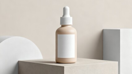 Modern minimalist Skincare Bottle Mockup