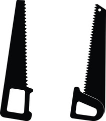 A classic hacksaw silhouette illustration