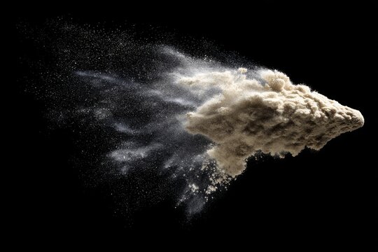 A dark background provides a striking contrast to the vigorous splashing of water in a moment of intense energy