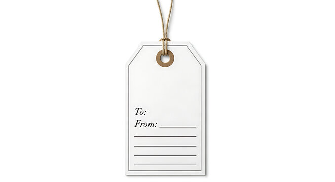 Blank Gift Tag Ready for Personalization and Adding a Sweet Message